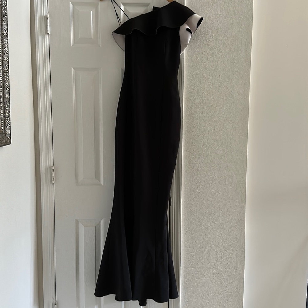 One-Shoulder Tie Waist Layered Dress main image 1
